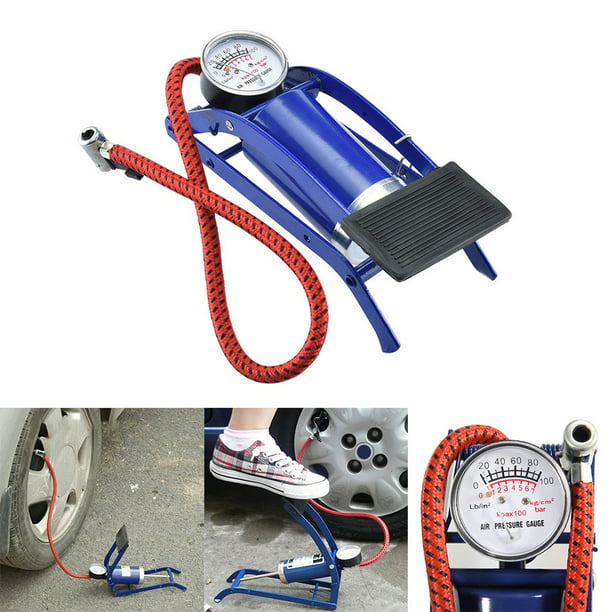 Foot Air Pump NEW Inflates up to 100psi Inflate Vehicle Tires/Bicycle/Bike/Balls